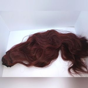 Verna Synethetic Long Wavy Clip In Extensions. Burgundy. 4pcs 20in